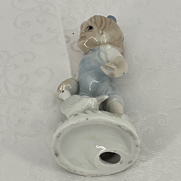 Vintage Porcelain Bomboniere Regali‎ Venezia Figurine Little Girl & Goose Pastel - Picture 7 of 8